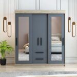 Afilli Izmir Sürgülü Aynalı ve Kapaklı Gardrop Dolap - Görsel 2