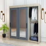 Afilli Izmir Sürgülü Aynalı ve Kapaklı Gardrop Dolap - Görsel 4