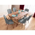 Eymense Lidyana 6 Sandalyeli Mutfak Masa Takımı Gri