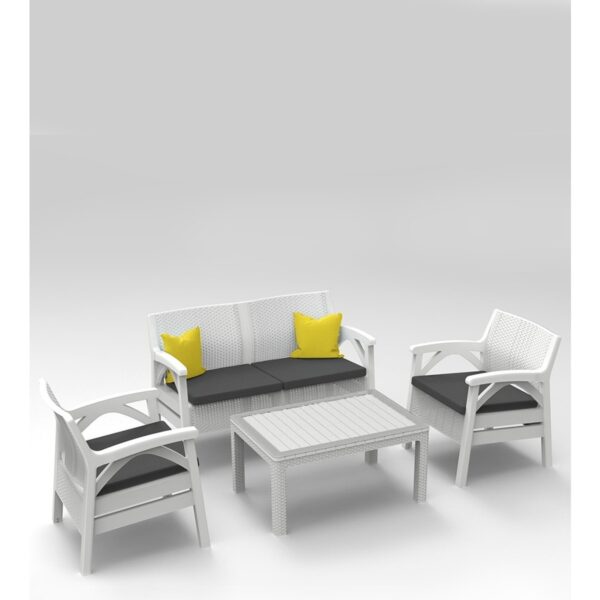 Çavdar Group Santana Rattan 4 Kişilik Bahçe Balkon Takımı ve Sehpalı Oturma Grubu