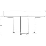 Asra Trend %100 MDFLAM Katlanır Mutfak Masası KM-12 - Görsel 4