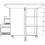 Asra Trend %100 MDFLAM Katlanır Mutfak Masası Akça Ağaç KM-09 - Görsel 5