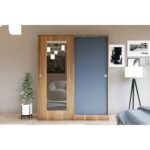 Metalia Gm 345 Sedef 2 Kapılı Sürgülü Aynalı Gardrop