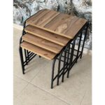 Aslan Store Metal Zigon Sehpa Orta Sehpa Yan Sehpa Metal 4'lü - Görsel 4