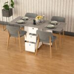 Asra Trend Katlanır Masa Beyaz & Retro Gri Km-01