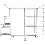 Asra Trend Katlanır Masa Beyaz & Retro Gri Km-01 - Görsel 4