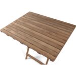 Barış Ahşap Ahşap Katlanır Masa Balkon Bahçe Teras Masası - Görsel 2