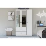 Metalia Gm 853 Home 3 Kapılı 2 Çekmeceli Düğme Kulplu Aynalı Gardırop - Görsel 2