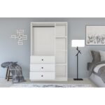 Metalia Gm 308 Ece Lüx 3 Kapı 3 Çekmeceli Düğme Kulplu Gardırop - Görsel 3