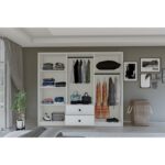 Metalia Gm 069 Delüx 6 Kapı 2 Çekmeceli Düğme Kulplu Gardırop - Görsel 3