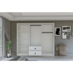 Metalia Gm 069 Delüx 6 Kapı 2 Çekmeceli Düğme Kulplu Gardırop - Görsel 4