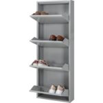 Kaser Gri 4'lü Metal Ayakkabılık - Görsel 2