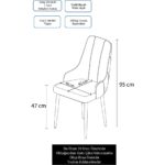 Canisa Concept Trex Serisi,  1.sınıf Babyface Kumaş Sandalye, Siyah Metal Ayak - Görsel 3