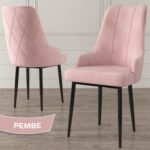 Canisa Concept Trex Serisi,  1.sınıf Babyface Kumaş Sandalye, Siyah Metal Ayak