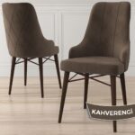 Canisa Concept Lia Serisi,80 x 132 cm Açılabilir Mutfak Masa Takımı, Barok Ahşap Desen Masa 6 Sandalye - Görsel 4