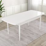 Canisa Concept Ram Serisi, 80 x 132 cm Açılabilir Masa Takımı, Beyaz Masa 4 Sandalye - Görsel 3