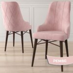 Canisa Concept Lia Serisi, 80 x 132 cm Açılabilir Mutfak Masa Takımı, Beyaz Masa Ceviz Ayak 4 Sandalye - Görsel 4