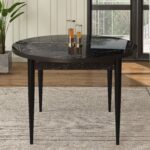 Canisa Concept Rox Serisi,  Yuvarlak Mutfak Masa Takımı, Siyah Mermer Desen Masa ve 4 Sandalye - Görsel 2