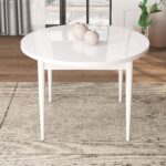 Canisa Concept Rox Serisi,  Yuvarlak Mutfak Masa Takımı, Beyaz Masa ve 4 Sandalye - Görsel 2