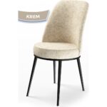 Canisa Concept Tor Serisi,  Yuvarlak Mutfak Masa Takımı, Siyah Mermer Desen Masa ve 4 Sandalye - Görsel 4