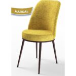 Canisa Concept Tor Serisi, Yuvarlak Mutfak Masa Takımı, Barok Ahşap Desen Masa ve 4 Sandalye - Görsel 4