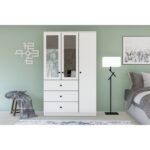 Metalia Gm 310 Ece Lüx 3 Kapı 3 Çekmeceli Aynalı Düğme Kulplu Gardırop - Görsel 2