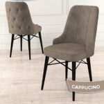 Canisa Concept Iza Serisi 80 x 132 cm Mdf Açılabilir Siyah Mermer Desen Mutfak Masa Takımı 4 Sandalye - Görsel 4