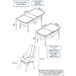 Canisa Concept Iza Serisi 80 x 132 cm Açılabilir Mdf Masa Beyaz Mutfak Masa Takımı 6 Sandalye - Görsel 5