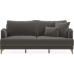 Enza Home Fiore 3'lü Yataklı Koltuk, Tay Tüyü - Koyu Gri