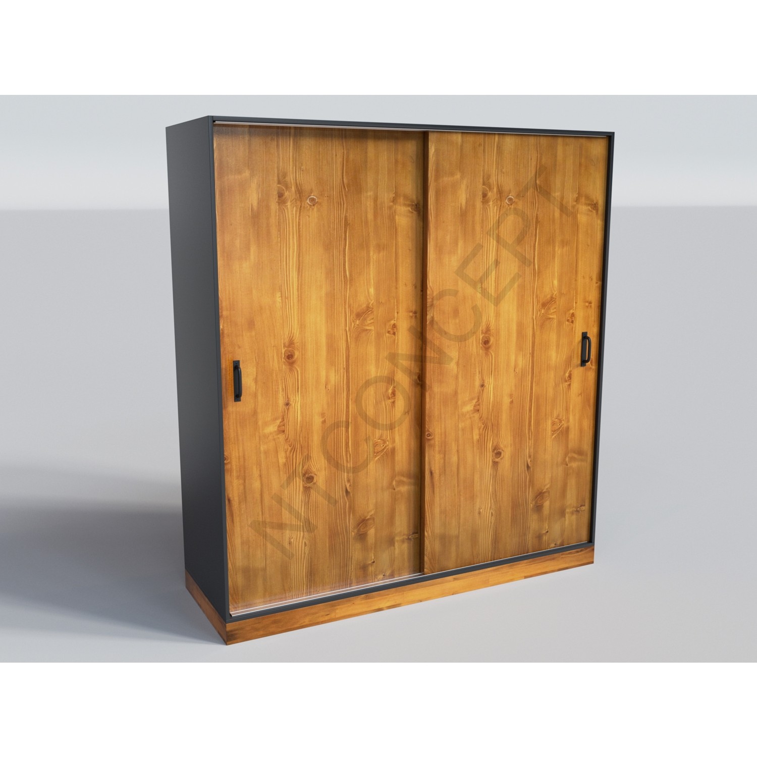 110000249144367.jpg Ntconcept Doğal Ahşap GARDROP 100 x 210 x 60 cm - Görsel 1