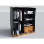 Ntconcept Doğal Ahşap GARDROP 100 x 210 x 60 cm - Görsel 3