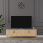 Asra Trend Tv Ünitesi Beyaz & Safir Meşe Asra Trend T-02