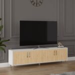 Asra Trend Tv Ünitesi Beyaz & Safir Meşe Asra Trend T-02 - Görsel 3