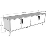 Asra Trend Tv Ünitesi Beyaz & Safir Meşe Asra Trend T-02 - Görsel 5