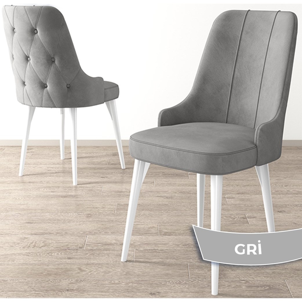 110000254763662.jpg Canisa Concept Yay SERISI80 x 132 cm Açılabilir Masa Takımı Beyaz Mutfak Masası ve 4 Sandalye - Görsel 1