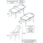 Canisa Concept Yay SERISI80 x 132 cm Açılabilir Masa Takımı Beyaz Mutfak Masası ve 4 Sandalye - Görsel 2