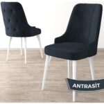 Canisa Concept Roy Serisi,80 x 132 cm Açılabilir Mdf Masa,beyaz Mermer Desen Mutfak Masa Takımı, 4 Sandalye - Görsel 5