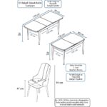 Canisa Concept Nev Serisi 80 x 132 cm Açılabilir Beyaz Mutfak Masa Takımı 6 Sandalye Gold Halkalı - Görsel 5