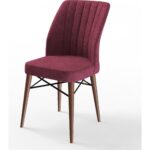 Canisa Concept Aya Serisi  80 x 132 cm  Beyaz Masa Ceviz Ayak Mutfak Masa Takımı  4 Sandalye 1 Bench - Görsel 4