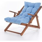 Cms Sandalye Burma Renk Ahşap Dinlenme Koltuğu  Katlanır Şezlong  Minderli Tv Koltuğu ve Sandalyesi - Görsel 3