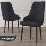 Canisa Concept Ram Serisi 80 x 132 cm Mutfak Masa Takımı Beyaz Masa Kahverengi Ayak 4 Sandalye 1 Bench - Görsel 4