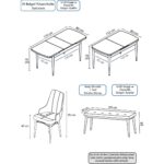 Canisa Concept Ram Serisi 80 x 132 cm Mutfak Masa Takımı Siyah Mermer Desen Masa 4 Sandalye ve 1 Bench - Görsel 5