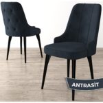 Canisa Concept Yay Serisi, 80X132 Açılabilir Masa Takımı,siyah Mermer Desen Masa 4 Sandalye  1 Bench - Görsel 4