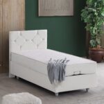 Setay Glamis Tek Kişilik Baza Başlık Letto Yatak Seti - Beyaz