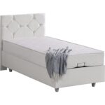 Setay Glamis Tek Kişilik Baza Başlık Letto Yatak Seti - Beyaz - Görsel 2