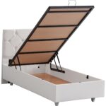 Setay Glamis Tek Kişilik Baza Başlık Letto Yatak Seti - Beyaz - Görsel 3