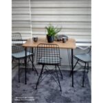 Bambeds Mobilya Metal Ayaklı 60X90 cm Eclipse 2022 Mutfak Masası Balkon Masası Çalışma Masası - Görsel 5