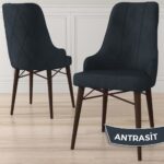 Canisa Concept Kar Serisi  Açılabilir 80 x 132 cm Mdf Mutfak Masa Takımı Barok Ahşap Desen Masa 6 Sandalye - Görsel 4