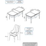 Canisa Concept Kar Serisi  Açılabilir 80 x 132 cm Mdf Mutfak Masa Takımı Barok Ahşap Desen Masa 6 Sandalye - Görsel 5