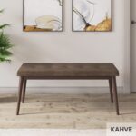 Canisa Concept Kar Serisi, 80X132 Açılabilir Mdf Mutfak Masa Takımı, Barok Ahşap Desen Masa 4 Sandalye 1 Bench - Görsel 3